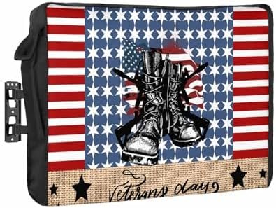 4th of July Outdoor TV Cover 32 Inch Veteran Soldier Boots TV Enclosure Independence Day American Flag TV Covers for Outside TV Display Screen Protector with Remote Control Pocket