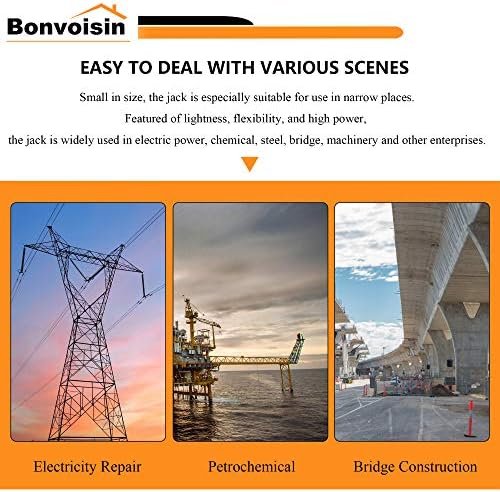 Bonvoisin 20T Hydraulic Ram Cylinder Jack Low Profile Porta Power Ram 0.55" Stroke Single-Acting Mini Jack Ram with CP-180 Hydraulic Hand Pump for Machinery Shipbuilding - Image 7