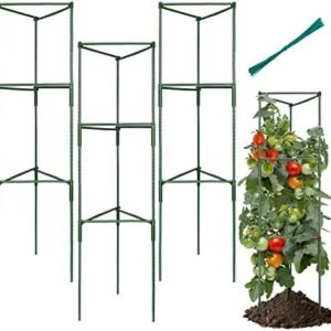 Naorwoy Tomato Cage - Premium Tomatoes Plant Stakes Support Cages Trellis for Garden and Pots ，Multi-Functional Climbing VegetablesCages Trellis(51 inches，3 Pack