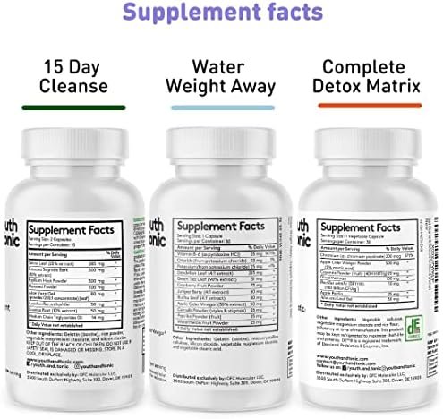 3pk Detox Cleanse Kick Off Weight Management | Colon Cleanser + Water Loss Pills w Dandelion + ACV Full Body Detox + Probiotics | For Flat Stomach, Waistline, Metabolism, Bloating – 90 Pills - Image 6