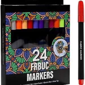 ikasus Marker Pen DIY Painting Marker Pen 24 Colors Drawing Pens Canvas Shoes and Hats Paper Cards T-Shirts Hand Drawn Markers for Children and Kids Graffiti Waterproof Handicrafts Colorful#1