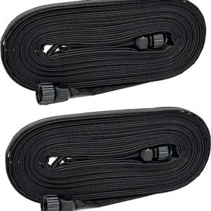 Rocky Mountain Goods Soaker Hose Flat (50’ Pack of 2) - Heavy Duty Double Layer Design - Saves 70% Water - Consistent Drip Throughout Hose - Leakproof Guarantee - Garden/Vegetable Safe