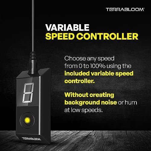 TerraBloom 6 Inch Inline Fan ECMF-150 - Quiet HVAC Grow Tent Fan with 0-100% Variable Speed Duct Fan Speed Controller, Premium Metal Casing 40-75% Energy Efficient EC Motor - For Large Spaces - Image 4