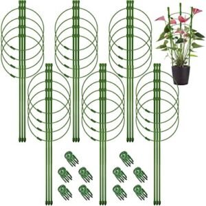 Legigo 6 Packs 36inch Plant Support Cages with 3 Adjustable Support Rings- Large Tomato Cage for Pots Plant Holder for Home Garden Balcony for Orchids, Tomato, Vegetables, Flowers, Climbing Plants