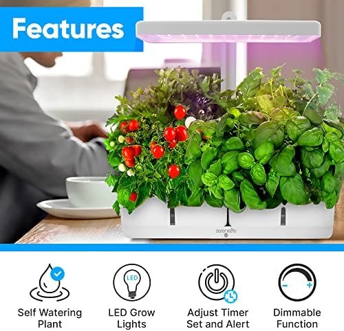 SereneLife 8 Pods Hydroponic Herb Garden, White - Image 5