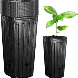 20Pcs Tall Tree Pots,Plastic Deep Nursery Treepots,7.8" Tall Seedling Flower Plant Container Pots for Indoor Outdoor Garden Plants (20pcs)