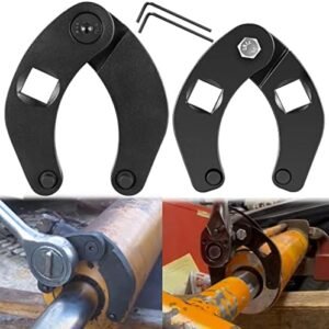 Sunluway 1266 Adjustable Gland Nut wrench & 7463 Small Adjustable Gland Nut Wrench Universal for Hydraulic Cylinders on Most Farm & Construction Equipment, Remove Gland Nuts Easily