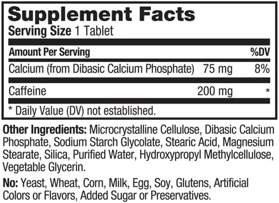 ProLab Caffeine Tablets 200mg - 300ct | Energy Support, Helps Enhance Endurance & Mental Focus, Reduce Fatigue, Pre-Workout, Extra Strength - Image 4