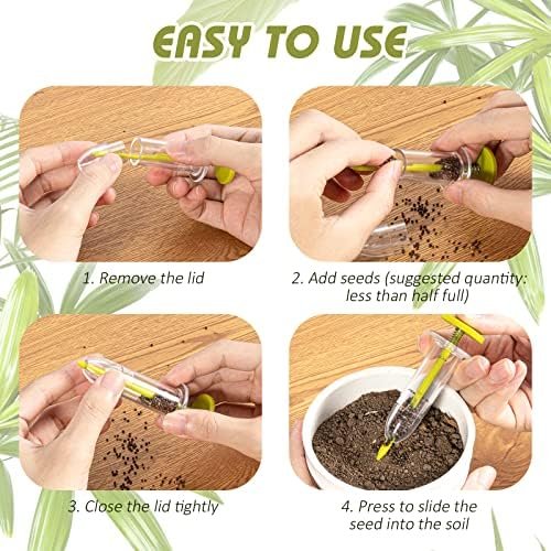 17 Pack Seed Planter Tool, Hand Seeder, Mini Sowing Seed Dispenser Sower, Seedlings Dibber and Widger, Ideal Gardening Tools for Planting Vegetables, Flowers - Image 5