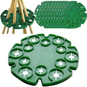 10Pack Garden Plant Holder Connectors Bamboo Cane Holder, Plastic Plant Support Protection Tray Support Caps for Climbing Plants Peas Beans Sweet Pea Tomatoes Cucumbers Support Structure
