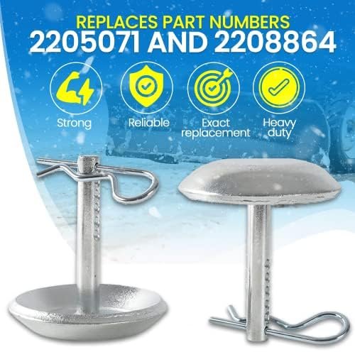 (2-Pack) Replacement Snow Plow Skid Shoes - Replaces Part ATV UTV Polaris K-Plow Nos 2205071 and 2208864 - Hardened Steel Snow Plow Non-Slip Base - with Quick-Release Cotter Pins - Image 5