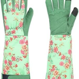 Gardening Gloves for Women Long Sleeves Rose Pruning Thorn Proof Garden Gloves Forearm Protection for Yard Outdoor