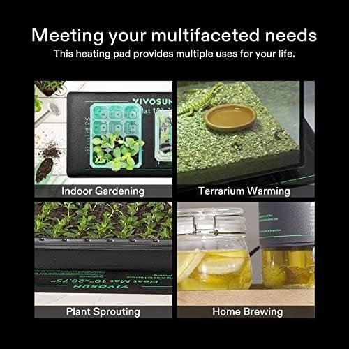 VIVOSUN 4-Pack 10" x 20.75" Durable Waterproof Seedling Heat Mat, UL & MET-Certified Warm Hydroponic Heating Pad for Germination, Indoor Gardening, Greenhouse - Image 7