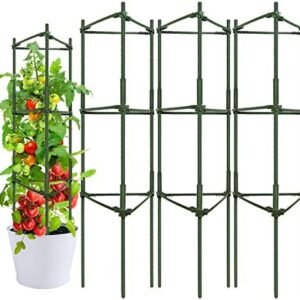 3 Pack Tomato Cages,Up to 51inch Plant Stakes Vegetable Trellis Assembledfor Garden Climbing Plants Vegetables Flowers