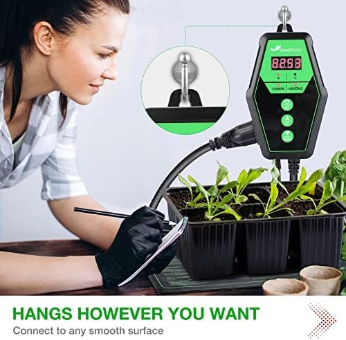 Seedfactor Digital Heat Mat Thermostat Controller for Seed Germination, Reptiles and Brewing Breeding Incubation Greenhouse, 40-108°F, 8.3A 1000W FCC-Certified, UL-Listed - Image 5