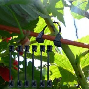 Plastic Vines ClipTomato, Grape, Raspberry, Kiwi Vine Clip Garden Plant Support Clip Vegetable Fixed Hook Plant Lock Tomato, Grape, Raspberry, Kiwi Vine Buckle Suitable for 9#-12# Thread(200 PCS)