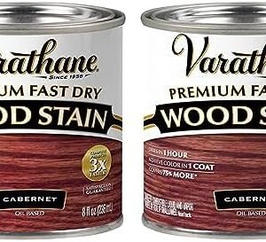 Varathane 262035 Premium Fast Dry Wood Stain, Half Pint, Cabernet, 8 Fl Oz (Pack of 2)