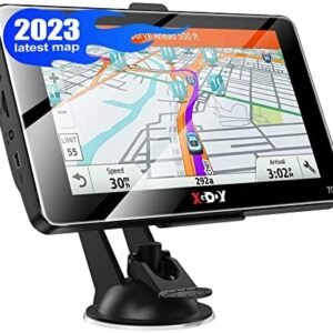 XGODY GPS Navigation for Car 7 Inch 2.5D Car GPS for Car 2023 Map Truck GPS Commercial Drivers Semi Trucker Navigation System 8GB 256M with Voice Guidance Free