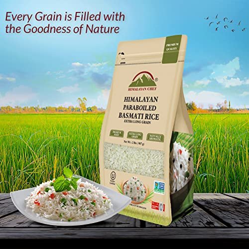 Himalayan Chef - Himalayan Parboiled Basmati Rice, Healthy & Extra Long Grain - 2 lbs - Image 2