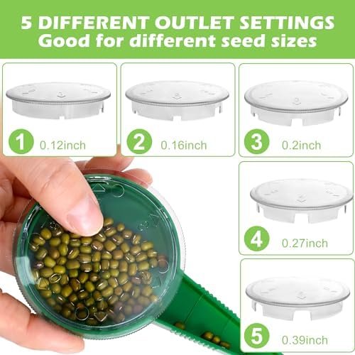 12 Holes Seed-in Soil Digger Planter - Garden Seed Spacer with Adjustable Seeds Dispenser for Planting Seeds and Bulbs(4 PCS) - Image 3