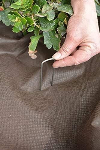 Sod Staples Stakes Pins for Garden Burlap, Weed Barrier, Landscape Fabric, Ground Cover, Seeding Mat, Erosion Control Blanket, Hose, Fence - 11ga Wire (25) - Image 2