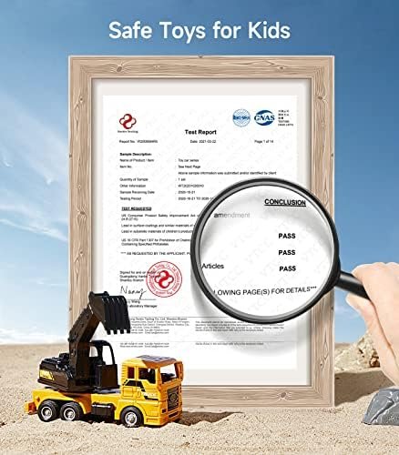 Geyiie Construction Trucks Toy Set, Construction Vehicles Site for Kids Engineering Toys Playset for Boys Girls, Pull Back Cars Excavator Tractor Bulldozer Dump Sand Toys Gifts for Party Favor - Image 6