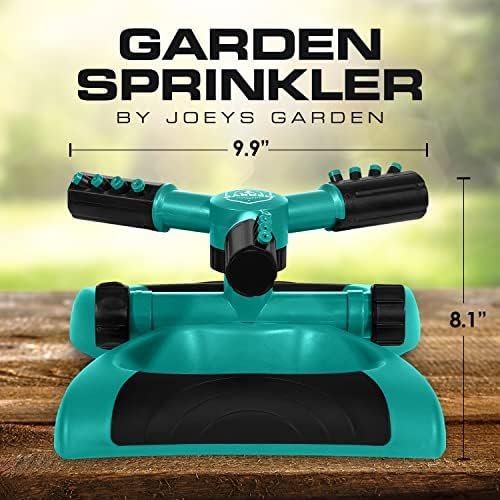 Joeys Sprinkler for Yard, Rotating Garden Sprinkler for Large Area Coverage, Lawn and Yard Sprinklers (Green) - Image 2