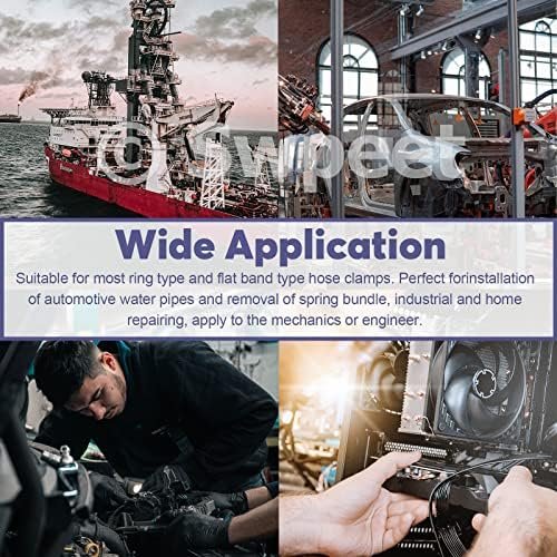 Swpeet 121Pcs 7-22mm Spring Band Hose Clamps with Swivel Flat Band Fuel Hose Clamp Plier Assortment Kit, Silicone Vacuum Hose Action Pipe Clamp Low Pressure Air Clip Clamp for Hose Clamps - Image 6