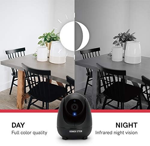 Wireless Security Camera, WiFi Indoor Camera Pan and Tilt Monitoring, HD 1080P Motion Detection, Night Vision, Remote Control, Two-Way Audio, with TF Card Slot and Cloud (Black) - Image 3
