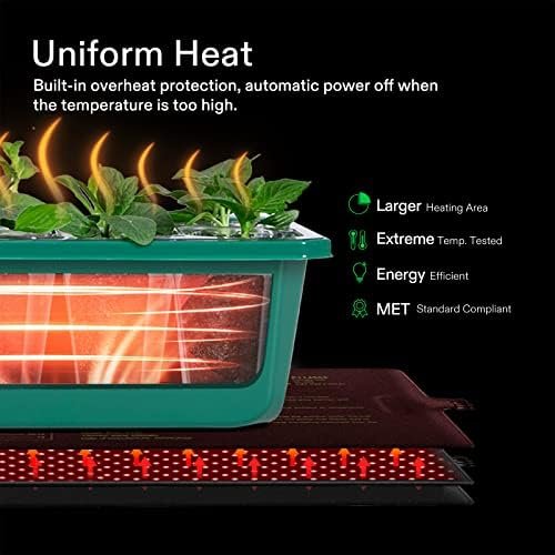 VIVOSUN 4-Pack 10" x 20.75" Durable Waterproof Seedling Heat Mat, UL & MET-Certified Warm Hydroponic Heating Pad for Germination, Indoor Gardening, Greenhouse - Image 4