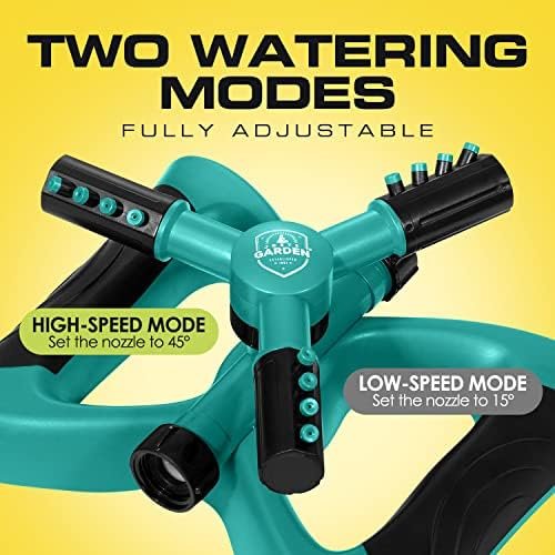 Joeys Sprinkler for Yard, Rotating Garden Sprinkler for Large Area Coverage, Lawn and Yard Sprinklers (Green) - Image 5