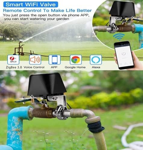 Zigbee Water Valve, Tuya Smart Water Valve Shutoff, Automatic Ball Valve Watering Timer, Sprinkler Controller, Compatible with Alexa and Google Assistant and App iOS/Android, Wireless Remote Control - Image 4