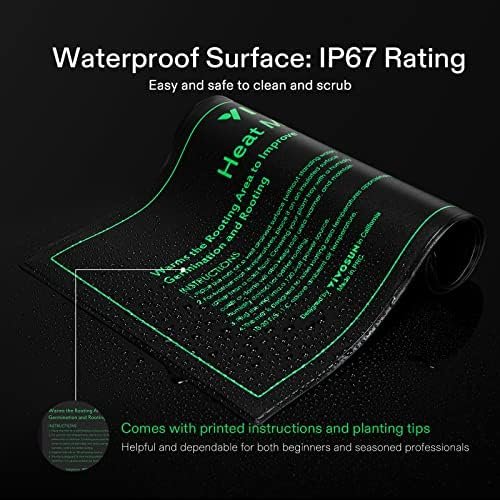 VIVOSUN 4-Pack 10" x 20.75" Durable Waterproof Seedling Heat Mat, UL & MET-Certified Warm Hydroponic Heating Pad for Germination, Indoor Gardening, Greenhouse - Image 3