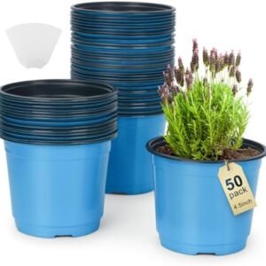 50 Pack Plant Nursery Pots, 4.5” Plant Nursery Seed Starting Pots Flower Container with Drainage Holes for Succulent Seedling Transplanting