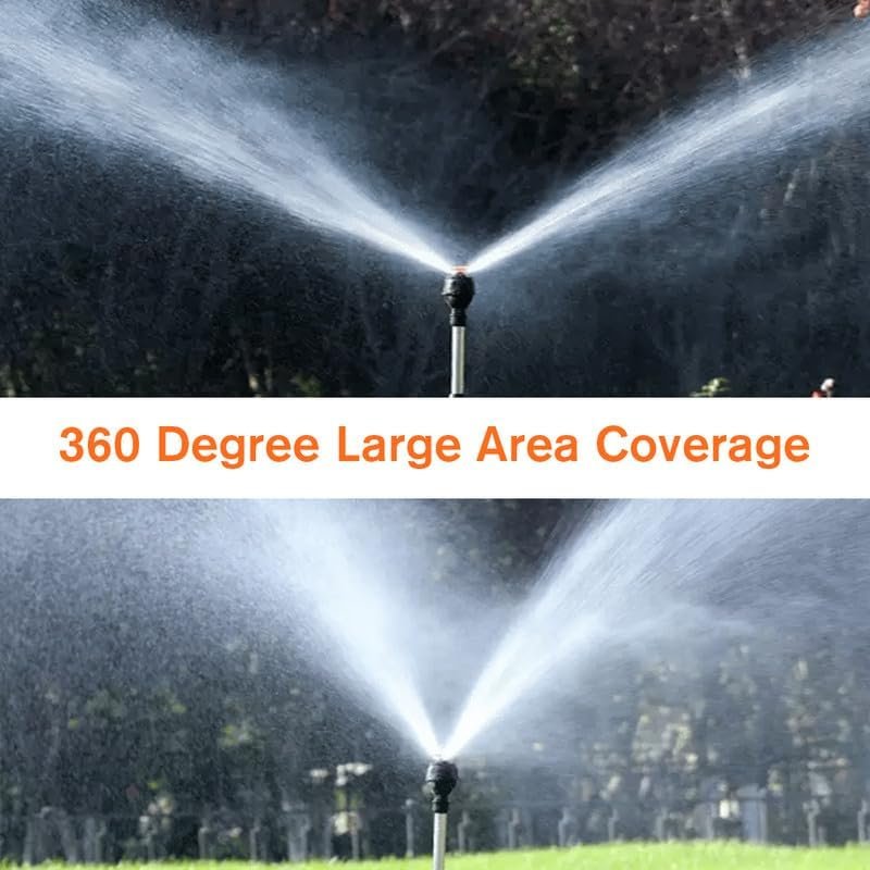 Rotating Tripod Sprinkler, Upgraded Stainless Steel Automatic Rotary Irrigation Tripod Telescopic Support Sprinkler with 360 Degree Large Area Coverage, Watering Sprinklers for Lawn Yard Garden - Image 2
