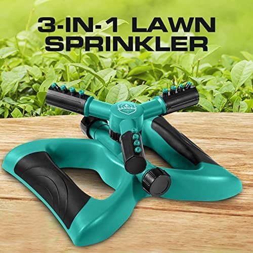 Joeys Sprinkler for Yard, Rotating Garden Sprinkler for Large Area Coverage, Lawn and Yard Sprinklers (Green) - Image 7