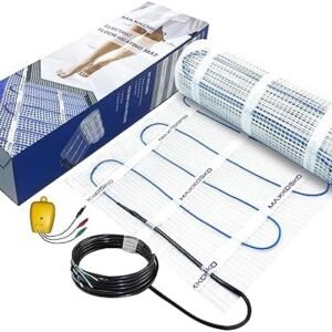 MAXKOSKO 20sq.ft. Electric Floor Heat Mat Kit, 120V Underfloor Radiant Heating System for Tile,Stone and Laminate Indoor Use with Alarm Cable Monitor.