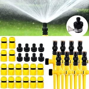 360° Rotation Auto Irrigation System Garden Lawn Sprinkler Patio, Garden Sprinkler Lawn Sprinkler, 90°/180°/360°, Adjustable at Will for Outdoor Grass Garden Yard Lawns (8 PCS)