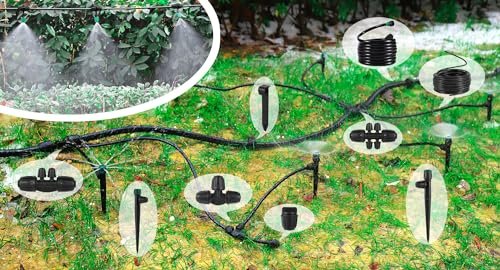 124FT/38M Garden Drip Irrigation Kit, Secure Garden Watering System Automatic Irrigation System with 1/4 inch 1/2 inch Irrigation Tubing Hose for Garden Yard, Lawn,Greenhouse - Image 6
