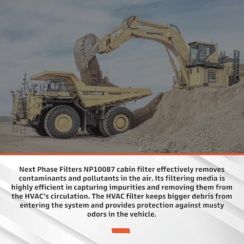 Cabin Filter - Compatible with Komatsu Equipment - Cabin Air Filter Replacement – Replaces O.E. 20Y9796261; Baldwin PA5327; Fram PA11392; Wix WP10087 - Climate Control System Accessories - Image 6