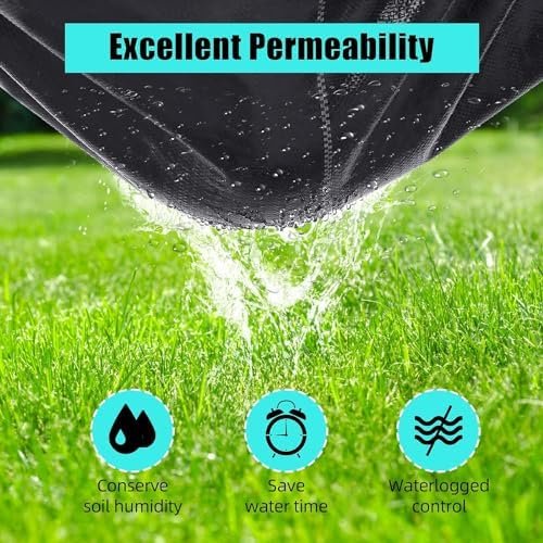 6ft X 300ft Weed Barrier Landscape Fabric Heavy Duty, Towallmark Premium 3.2oz Ground Cover Weed Block Gardening Mat, Easy Setup & Superior Weed Control, Perfect for Erosion Control, Weed Barrier - Image 6