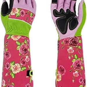 QEES Gardening Gloves,Garden Gloves For Women Thorn Proof,Long Rose Pruning Womens Gardening Gloves,Heavy Duty Cactus Pruning Thorn Proof Working Gloves,37CM Work Garden Gloves.Garden Gifts For Women