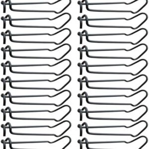 8mm Plant Cages Connector Vegetable Trellis Wire Clip Plant Cages Support Clamp for Build Home Garden Greenhouse Plants Climbing Pipe Support Fixing Tool(20Pcs/Black)