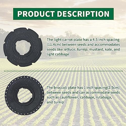 60010 Optional Seed Plate Set Fits EarthWay 1001-B Garden Seeder Contains Light Carrot, Popcorn, Cucumber,Lima Bean, Broccoli,and Blank Customizable Seed Plate. - Image 3