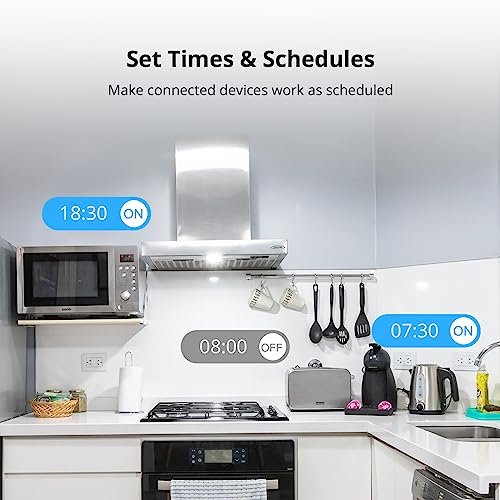 S31 Smart Plug with Energy Monitoring, WiFi Outlet 15A Remote Control, That Work Alexa, Google Home & IFTTT, ETL Certified, NO Hub Required, 2.4GHz Wi-Fi Only(2-Pack) White - Image 7