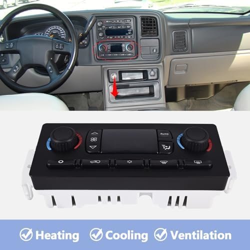 CULMKARI 599-211XD Heater A/C Control Switch Panel Climate Control Module Fits for 2002-2009 Chevy Silverado Suburban/GMC Sierra Yukon Envoy/Cadillac Escalade/Oldsmohile Bravada OE 10367042 10399657 - Image 4