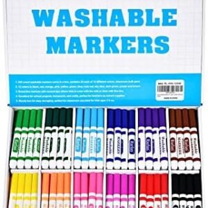 Washable Markers Bulk, Markers for Kids, Bulk pack, 12 Colors, 240 Count