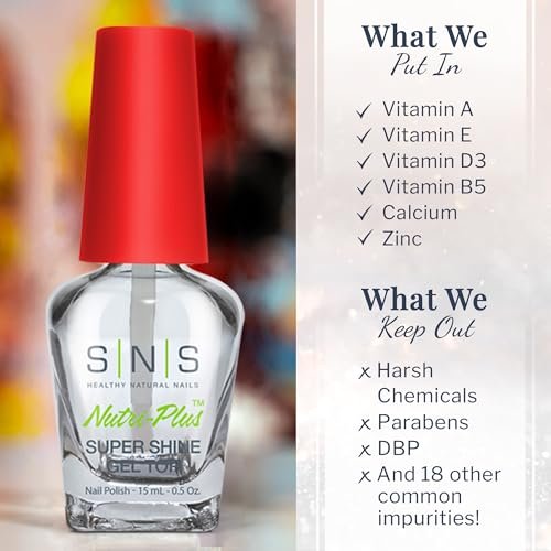 SNS Gel Top Coat Nail Polish for Nail Dip Powder, Gel Top Refill - Long-Lasting & Fast-Drying Nail Strengtheners Top Coat - Low-Odor & No UV Lamp Required - 2 fl. oz. - Image 5