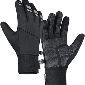 Winter Warm Gloves, Waterproof and Windproof Thermal Gloves, Non-Slip Palm, Flexible Touch Screen Finger Gloves, for Men Women Cold Weather Cycling, Hiking, Running