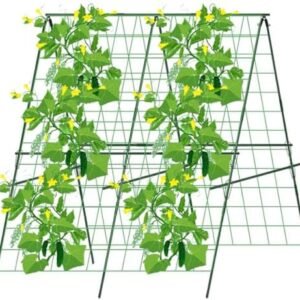 48"x 48" Cucumber Trellis for Garden,A-Frame Garden Trellis for Climbing Plants,Detachable Tomato Trellis for Raised Bed,Sturdy Metal Plant Support Trellis for Tomato,Cucumber, Climbing Plants